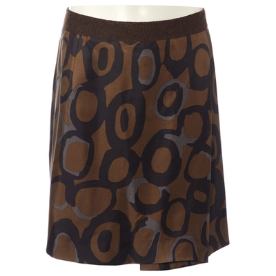 Pre-owned Chloé Silk Mini Skirt In Brown