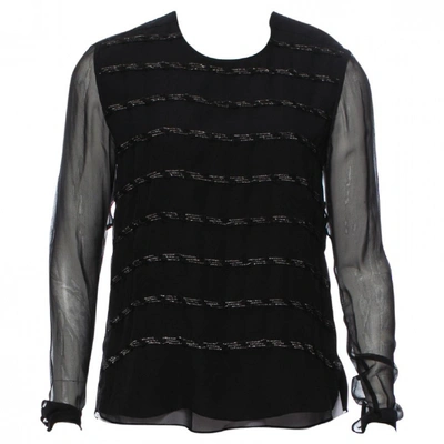 Pre-owned Adam Lippes Black Polyester Top