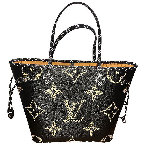 Pre-Owned Louis Vuitton Neverfull Black Cloth Handbag | ModeSens