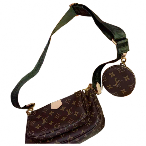 Pre-Owned Louis Vuitton Multi Pochette Accessoires Brown Cloth Handbag | ModeSens