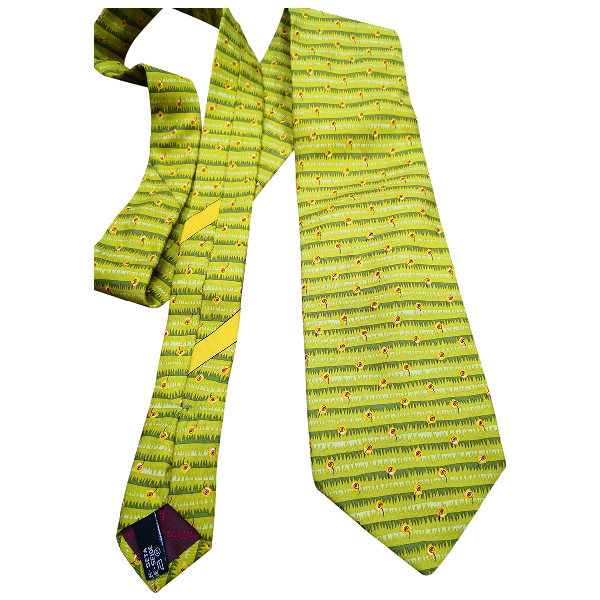 yellow ferragamo tie