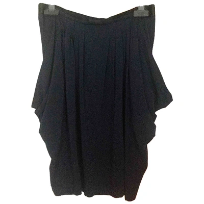 Pre-owned Donna Karan Mini Skirt In Black