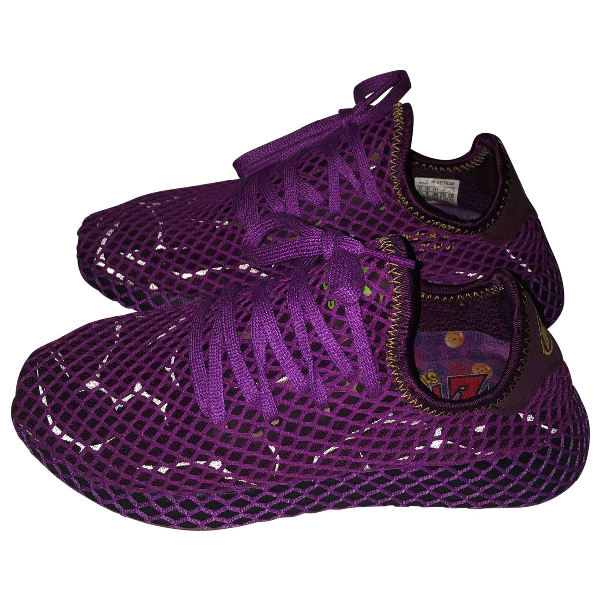 Pre-Owned Adidas Originals Deerupt Runner Purple Cloth Trainers | ModeSens