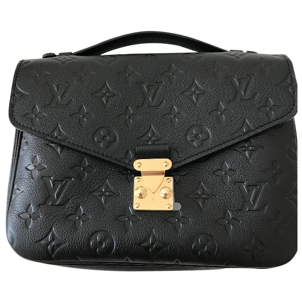 Pre-Owned Louis Vuitton Metis Black Leather Handbag | ModeSens