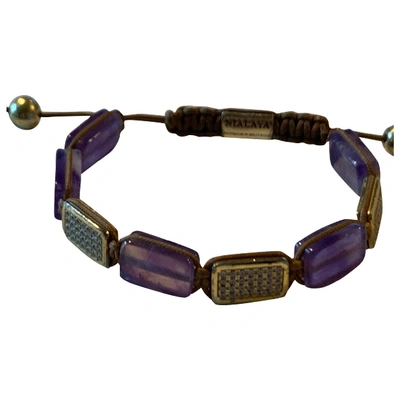 Pre-owned Nialaya Purple Gold Plated Bracelet