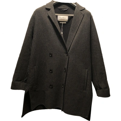 Pre-owned Max Mara Anthracite Wool Coat