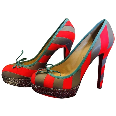 Pre-owned Christian Louboutin Bianca Patent Leather Heels In Multicolour