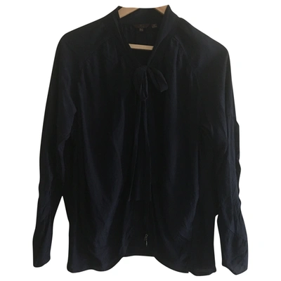 Pre-owned Mulberry Navy Viscose Top