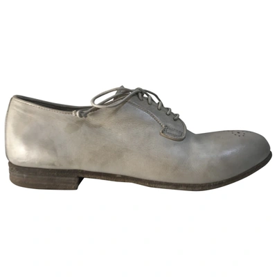 Pre-owned Officine Creative Leather Lace Ups In Grey