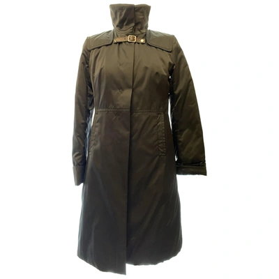 Pre-owned Escada Trench Coat In Black