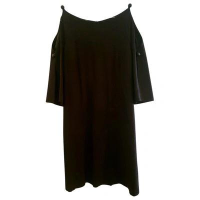 Pre-owned Trina Turk Wool Mid-length Dress In Black
