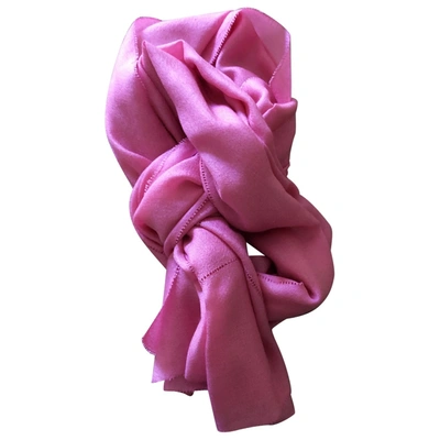 Pre-owned Cruciani Cashmere Stole In Pink