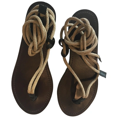 Pre-owned Tony Bianco Leather Sandal In Brown
