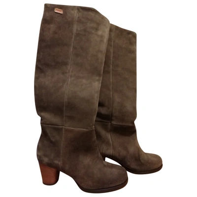 Pre-owned Camper Riding Boots In Grey