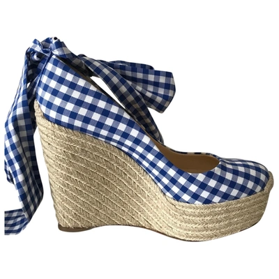 Pre-owned Christian Louboutin Cloth Espadrilles In Blue