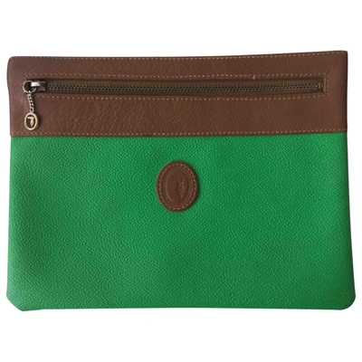 Pre-owned Trussardi Leather Wallet In Green
