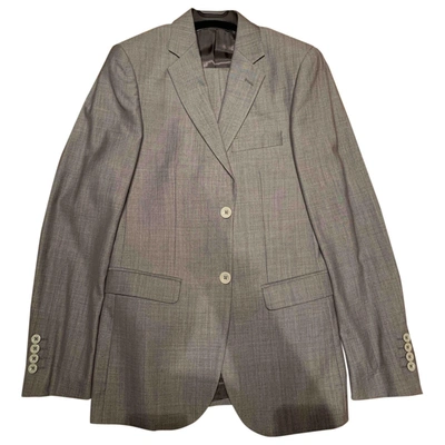 Pre-owned Dkny Wool Suit In Grey