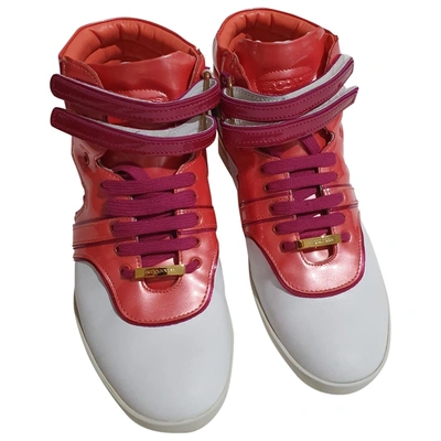 Pre-owned Sergio Rossi Leather Trainers In Pink