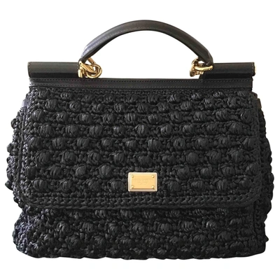 Pre-owned Dolce & Gabbana Sicily Handbag In Black