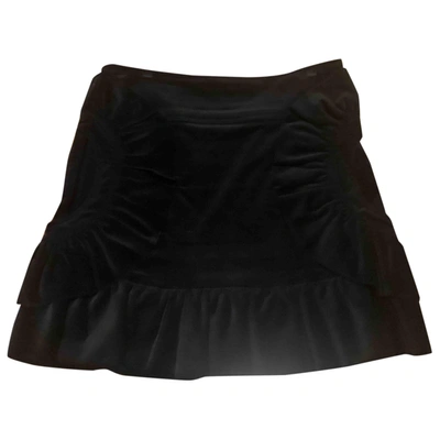 Pre-owned Armani Jeans Velvet Mini Skirt In Black