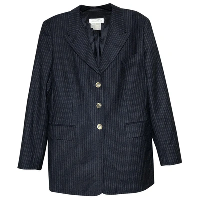 Pre-owned Escada Wool Blazer In Anthracite