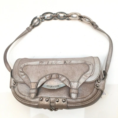 Pre-owned Sergio Rossi Leather Handbag In Silver