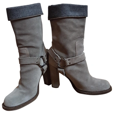 Pre-owned Brunello Cucinelli Ankle Boots In Grey