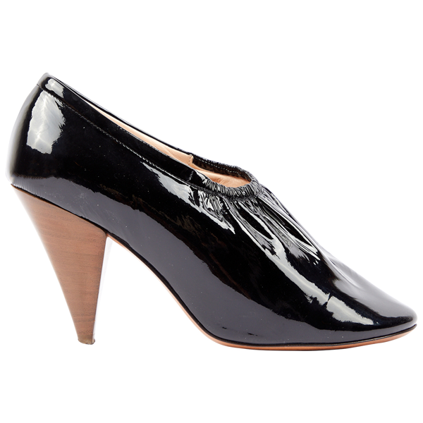 triangle open toe heels