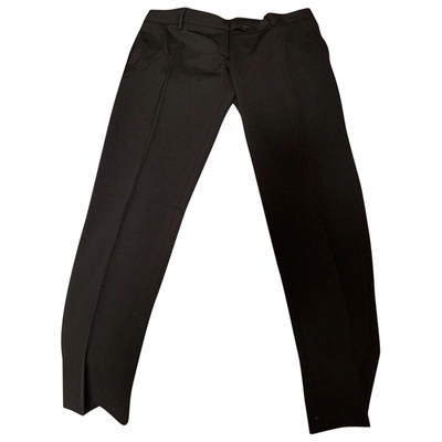 Pre-owned Mauro Grifoni Wool Straight Pants In Black