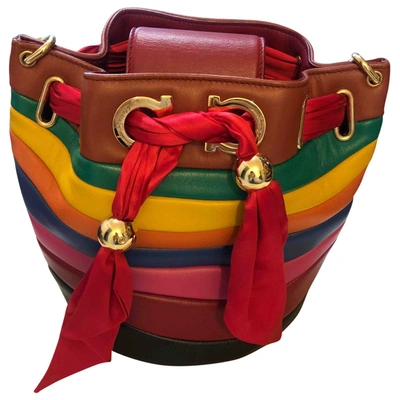 Pre-owned Ferragamo Leather Handbag In Multicolour