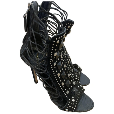 Pre-owned B Brian Atwood Leather Sandals In Black