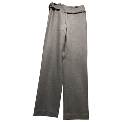 Pre-owned Joseph Wool Straight Pants In Grey