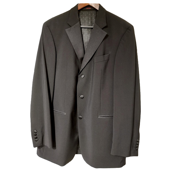 Pre-Owned Pierre Cardin Black Wool Suits | ModeSens