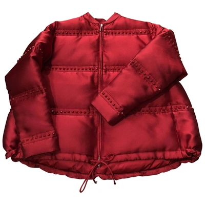 Pre-owned Valentino Biker Jacket In Red