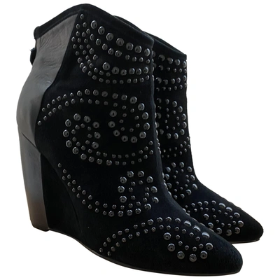 Pre-owned Lola Cruz Ankle Boots In Black
