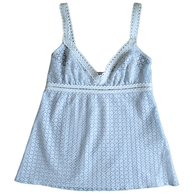 Pre-owned Chanel Lace Camisole In Blue