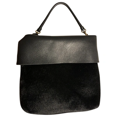 Pre-owned Jil Sander Pony-style Calfskin Handbag In Black