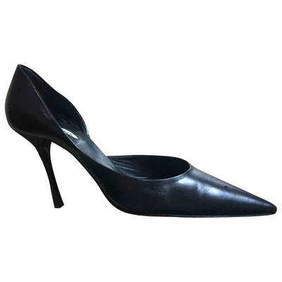 Pre-owned Le Silla Leather Heels In Black
