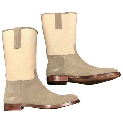 Pre-owned Church's Riding Boots In Beige