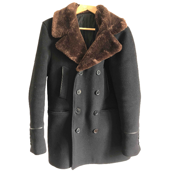 Pre-Owned The Kooples Black Wool Coat | ModeSens
