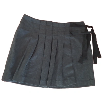 Pre-owned M Missoni Wool Mini Skirt In Grey