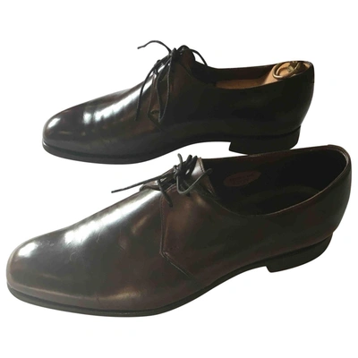 Pre-owned Edward Green Leather Lace Ups In Brown