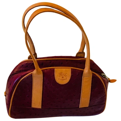 Pre-owned Il Bisonte Burgundy Leather Handbag