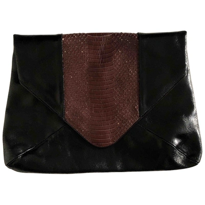 Pre-owned Dries Van Noten Black Exotic Leathers Clutch Bag