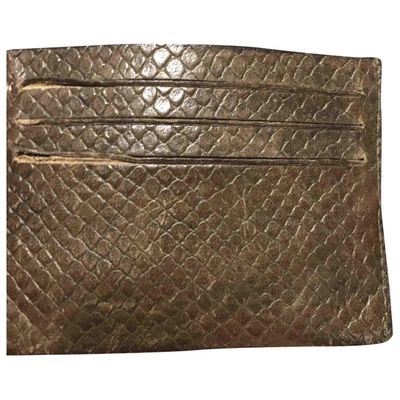 Pre-owned Givenchy Brown Python Purses, Wallet & Cases