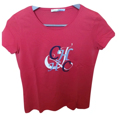 Pre-owned Carolina Herrera Red Cotton Top