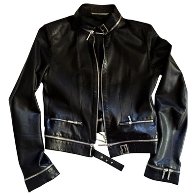 Pre-owned Sylvie Schimmel Leather Biker Jacket In Black