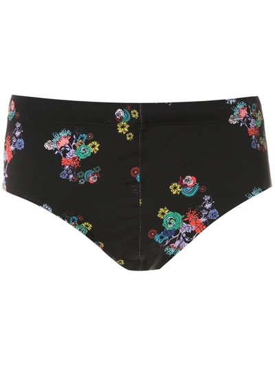 Amir Slama Printed Swim Trunks In Black