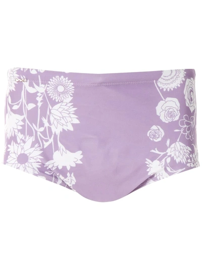 Amir Slama Printed Trunks In Purple