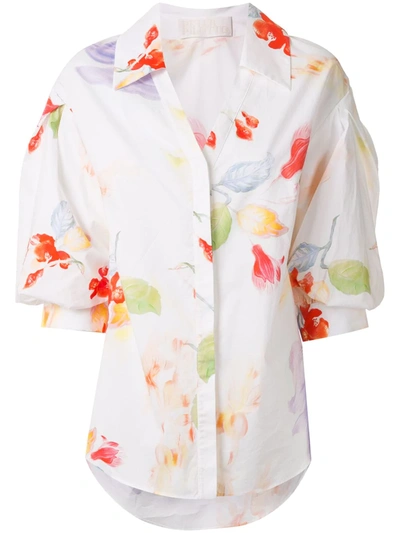 Peter Pilotto Floral Print Shirt In White